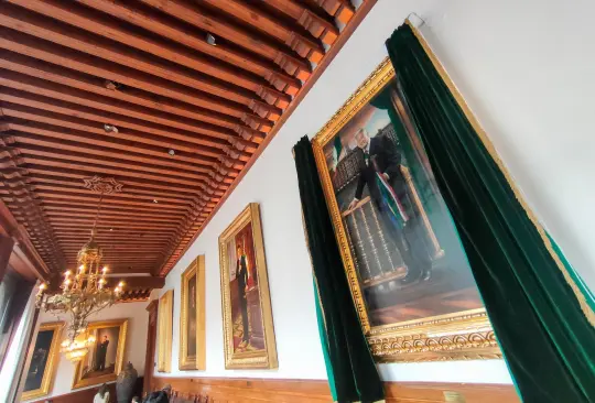 Retrato de AMLO en Palacio Nacional