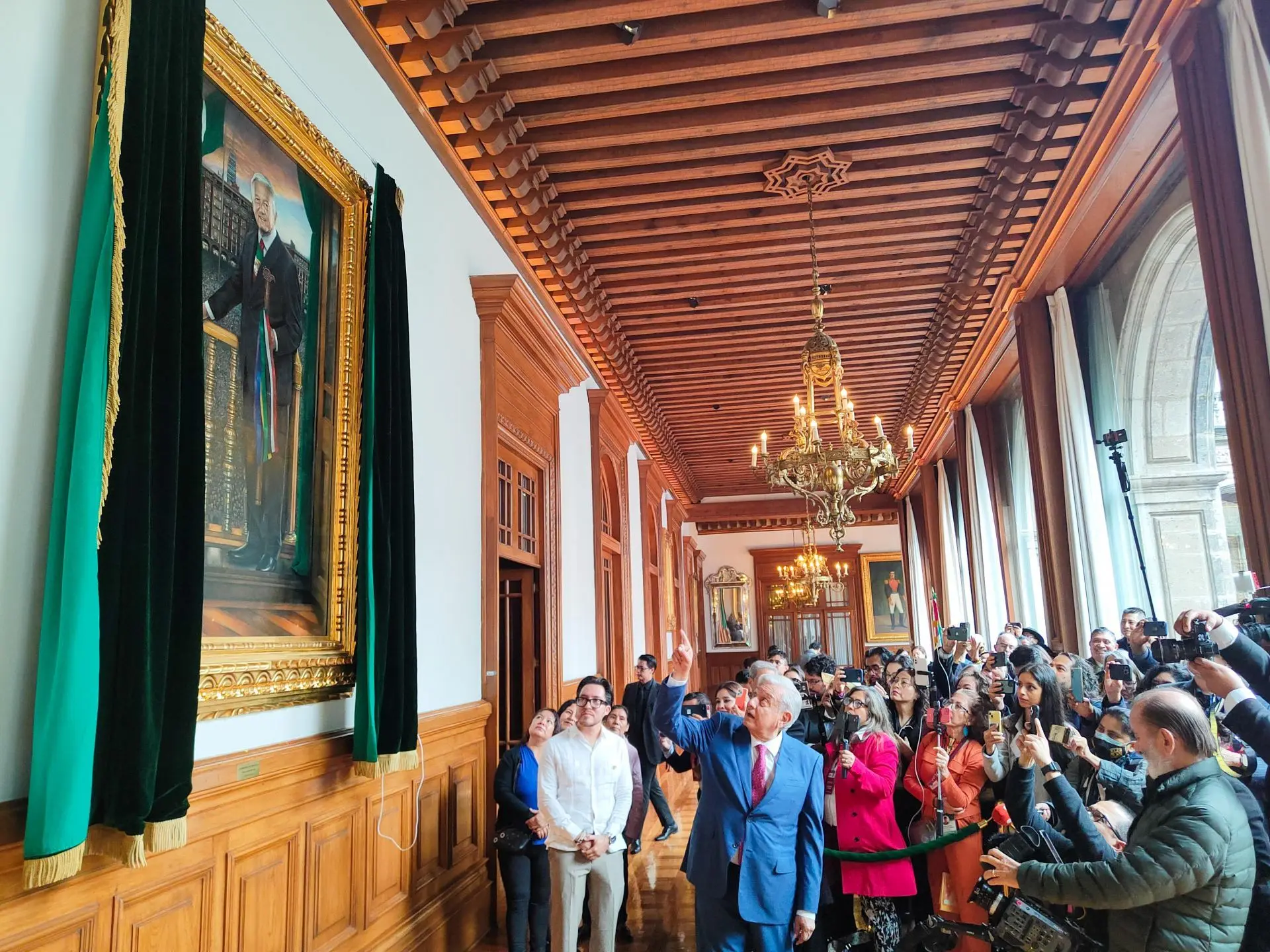 AMLO devela retrato en Palacio Nacional Moisés Pablo Nava / Cuartoscuro