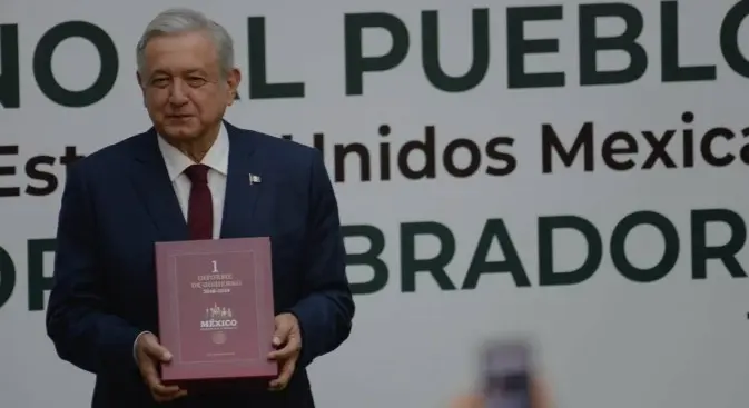 1 de septiembre de 2019, Andrés Manuel López Obrador durante su Primer Informe de Gobierno. <br>