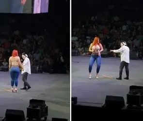 Captan en video el momento en el que hermosa influencer roba show de Brincos Dieras
