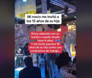 Mujer acude a los XV años de la hija de su amante y se burla del brindis de la esposa