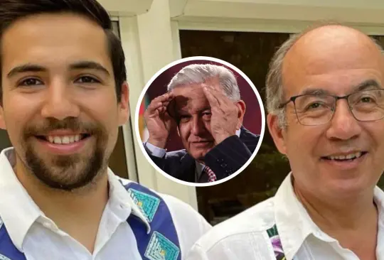 Regañan al hijo de Felipe Calderón por AMLO. 