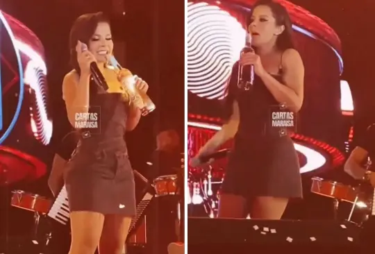 La cantante no se dio cuenta del descuido. La cantante no se dio cuenta del descuido.