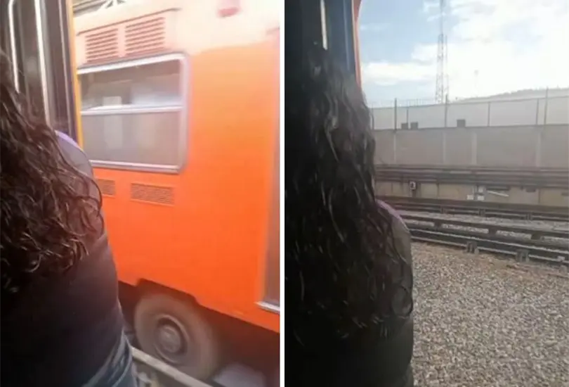 Usuarias captan momento en el que el Metro circul&oacute; con las puertas abiertas. 