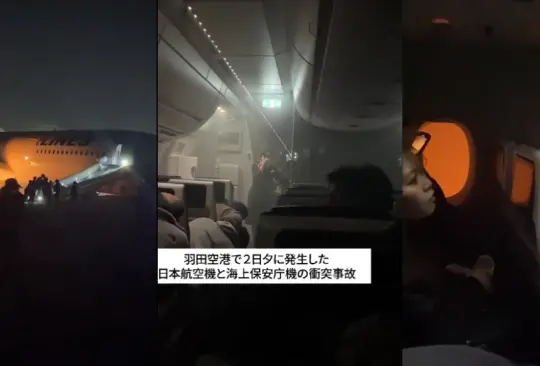 Sobreviviendo al Fuego: Impactantes Imágenes del Incendio de Japan Airlines en Haneda.