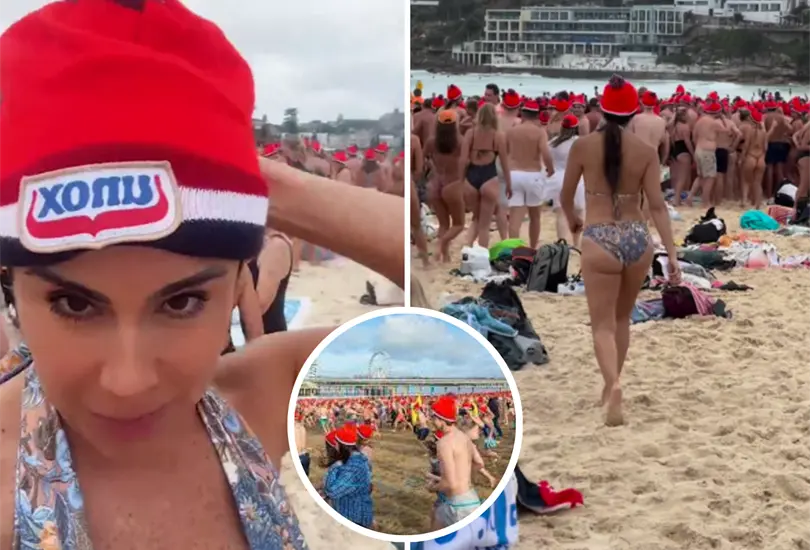 Paola Rojas se uni&oacute; a la tradici&oacute;n holandesa de meterse al agua helada en A&ntilde;o Nuevo.