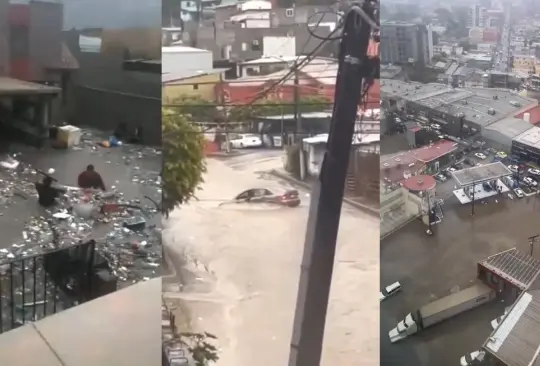 Las impactantes imágenes de las inundaciones en Tijuana: deslaves, vehículos y personas arrastradas por la corriente