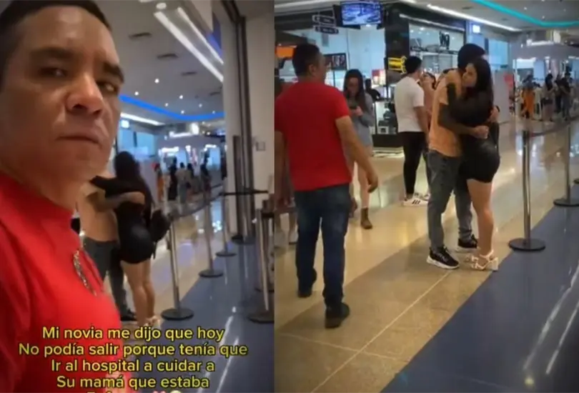 El protagonista de esta historia fue captado en video observando con pesar a su novia abraz&aacute;ndose a otro hombre