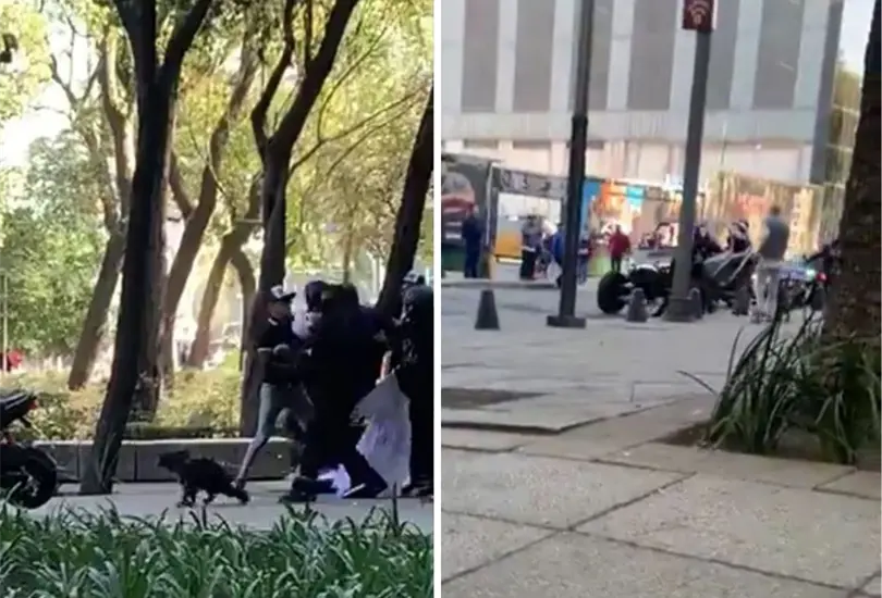 Golpean a ciudadano que reclam&oacute; a Sandra Cuevas. 