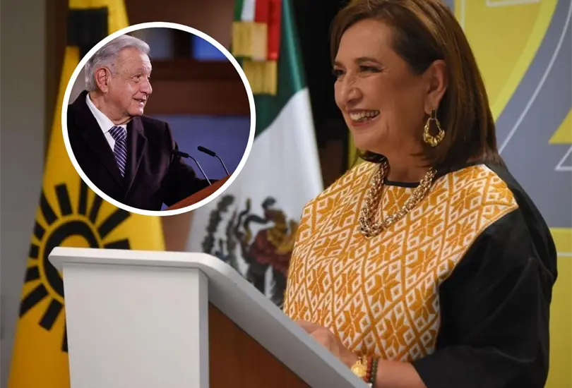 AMLO responde a ma&ntilde;aneras de X&oacute;chitl G&aacute;lvez. 