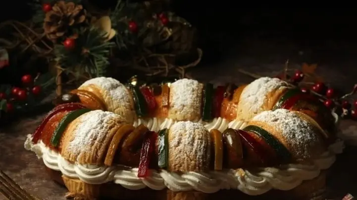 La Rosca de Reyes, un delicioso pan adornado con frutas cristalizadas y figuras de az&uacute;car, es una tradici&oacute;n gastron&oacute;mica que se disfruta cada 6 de enero en varios pa&iacute;ses.