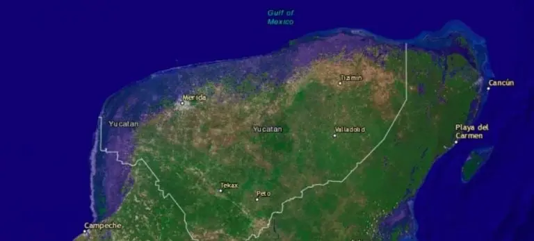 Panorama de las ciudades mexicanas que quedarían bajo el agua. Foto: NASA.