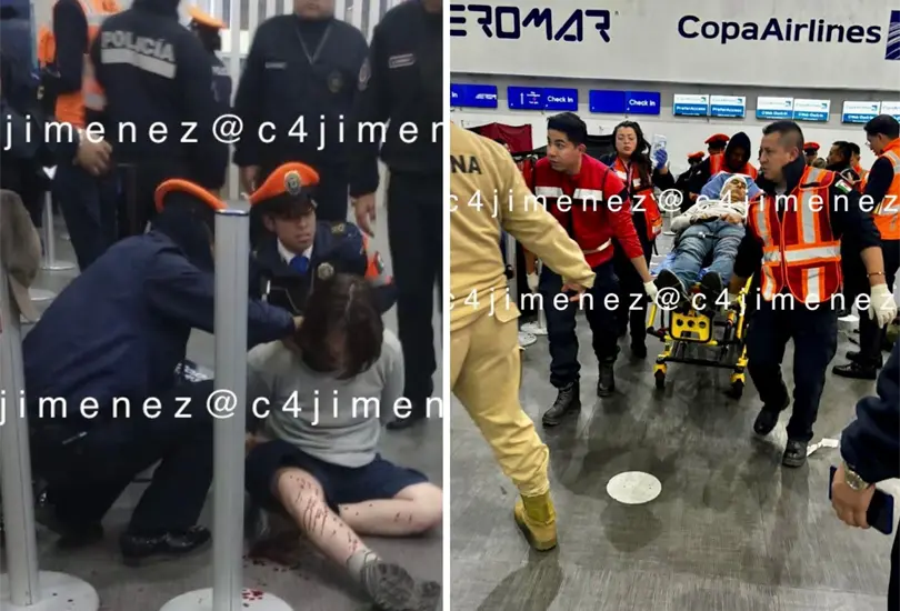 Extranjero es agredido por mexicano en el AICM. Extranjero es agredido por mexicano en el AICM.
