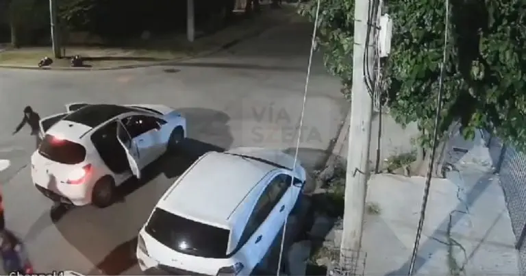 Ladrones arrojan a bebé a la calle - Tomada de video