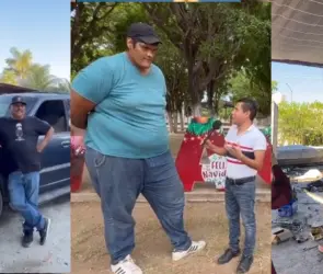 Influencer pide ayuda para localizar a El Chikilín, el hombre más alto de México, y pagarle unas vacaciones