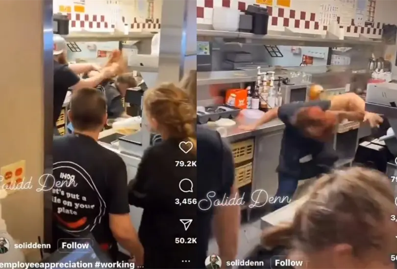 Empleadas de restaurante protagonizan pelea dentro de la cocina Empleadas de restaurante protagonizan pelea dentro de la cocina