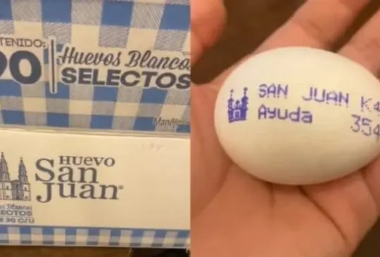 Joven encuentra mensaje de ayuda grabado en un huevo. 