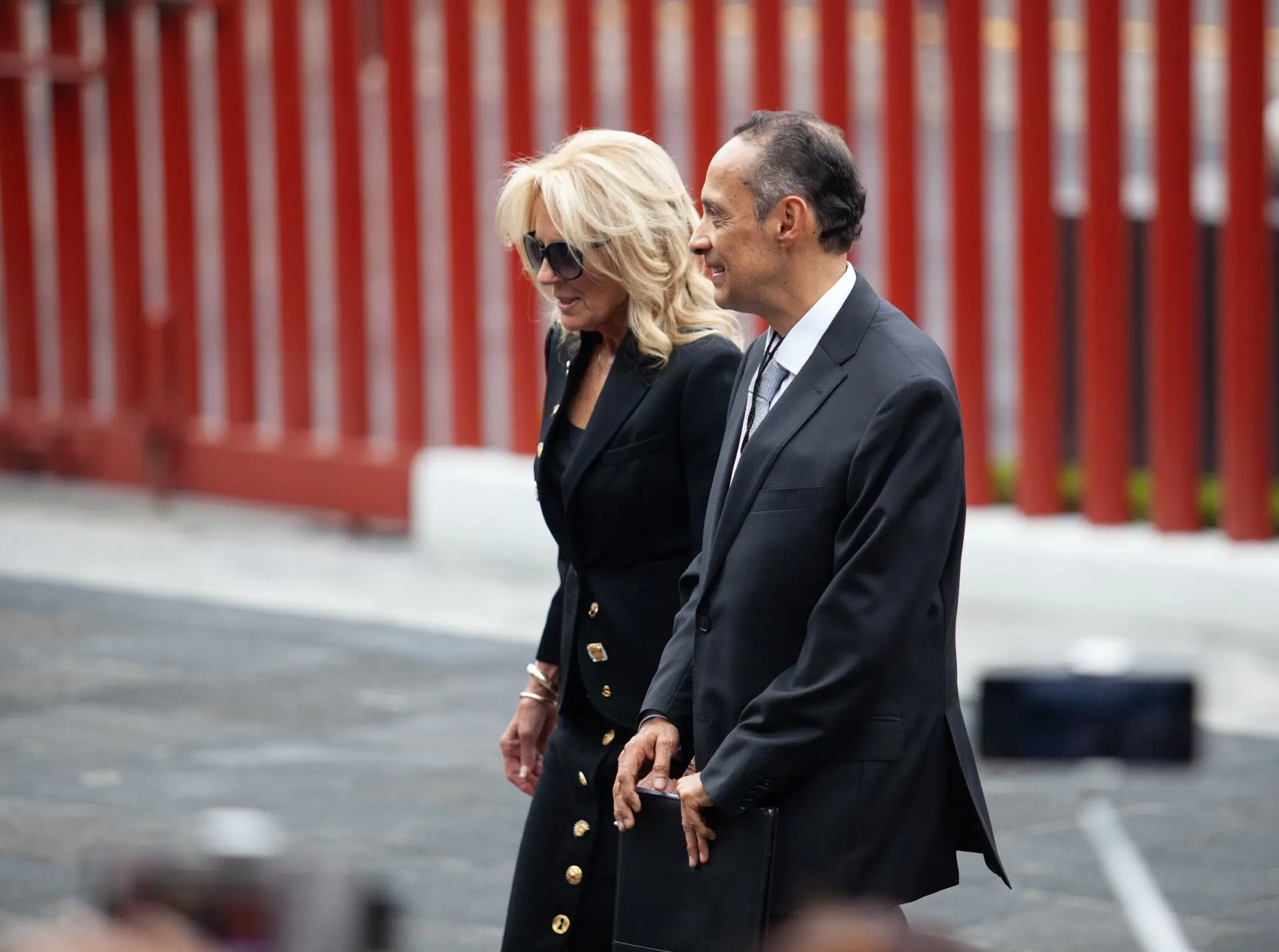Jill Biden llegando a la toma de protesta.