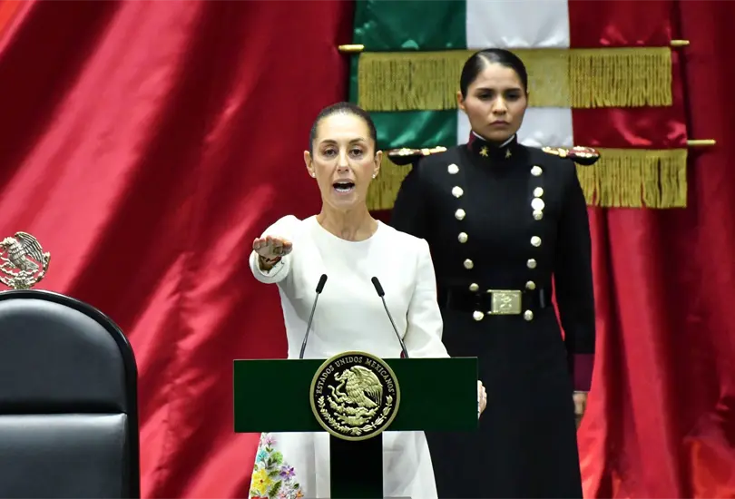 As&iacute; es el simb&oacute;lico vestido Claudia Sheinbaum