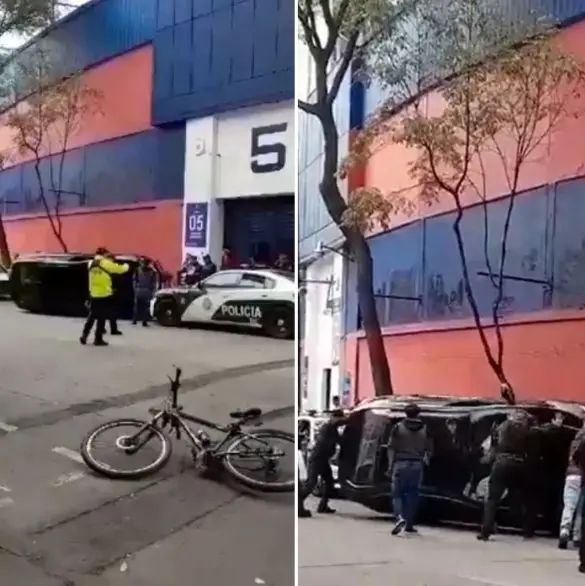 Conductor de Uber se queda dormido y vuelca frente a Estadio Azul