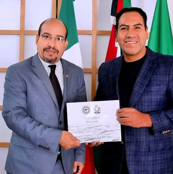 Gobernador electo de Chiapas se reúne con el embajador de Saharaui en México