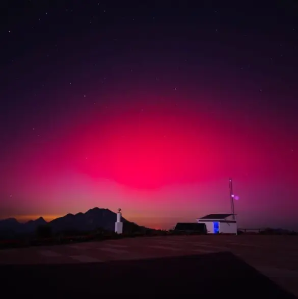 Así se vieron las auroras boreales durante la tormenta solar en México