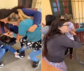 VIDEO: Mamás dan golpiza a maestra por supuesto maltrato a estudiantes