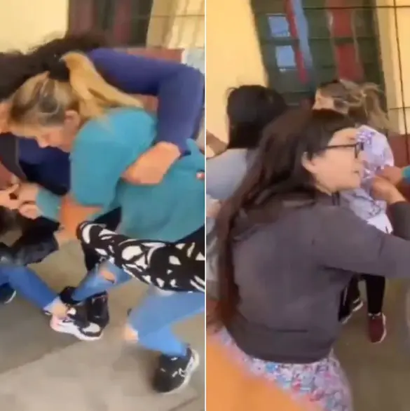 VIDEO: Mamás dan golpiza a maestra por supuesto maltrato a estudiantes