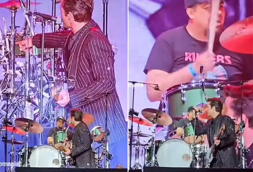 El fan mexicano intent&oacute; tocar con The Killers pero no record&oacute; la canci&oacute;n