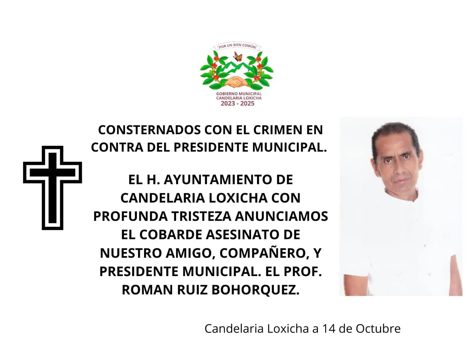 Así fue anunciado en redes Facebook: Candelaria Loxicha Gobierno Municipal 2023-2025