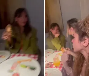 Deja eso: Shakira regaña a Belinda por quererse comer las sobras de su comida