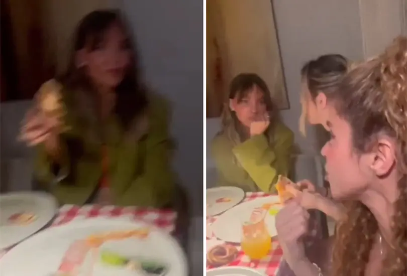 Belinda quer&iacute;a comerse las sobras de comida de Shakira