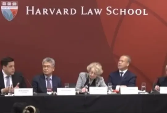 El ministro expuso puntos de la reforma al Poder Judicial en Harvard