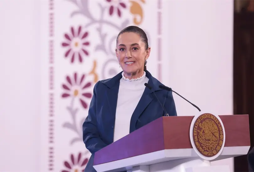 Claudia Sheinbaum, presidenta de M&eacute;xico en conferencia de prensa hoy 24 de octubre de 2024.