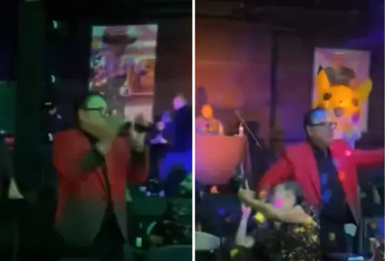 Captan a Mario Bezares como animador en fiesta.