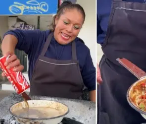 ¿Lo probarías? Vendedora se hace viral por su receta de huevos revueltos con Coca-Cola