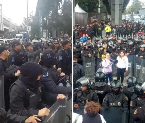 Revoltosos: Encapsulan a trabajadores del Poder Judicial afuera del autódromo Hermanos Rodríguez