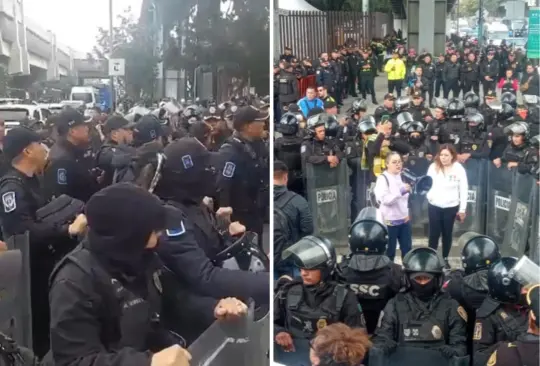 Los trabajadores del Poder Judicial en el autódromo Hermanos Rodríguez.