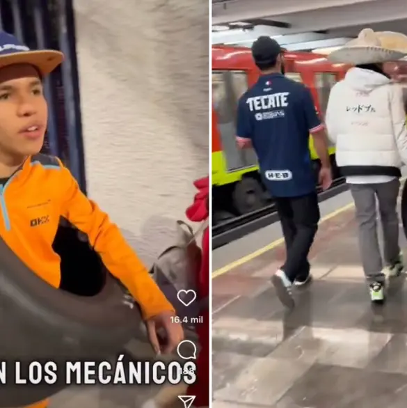 Aficionados del GP de México sorprenden el Metro con souvenir de la F1