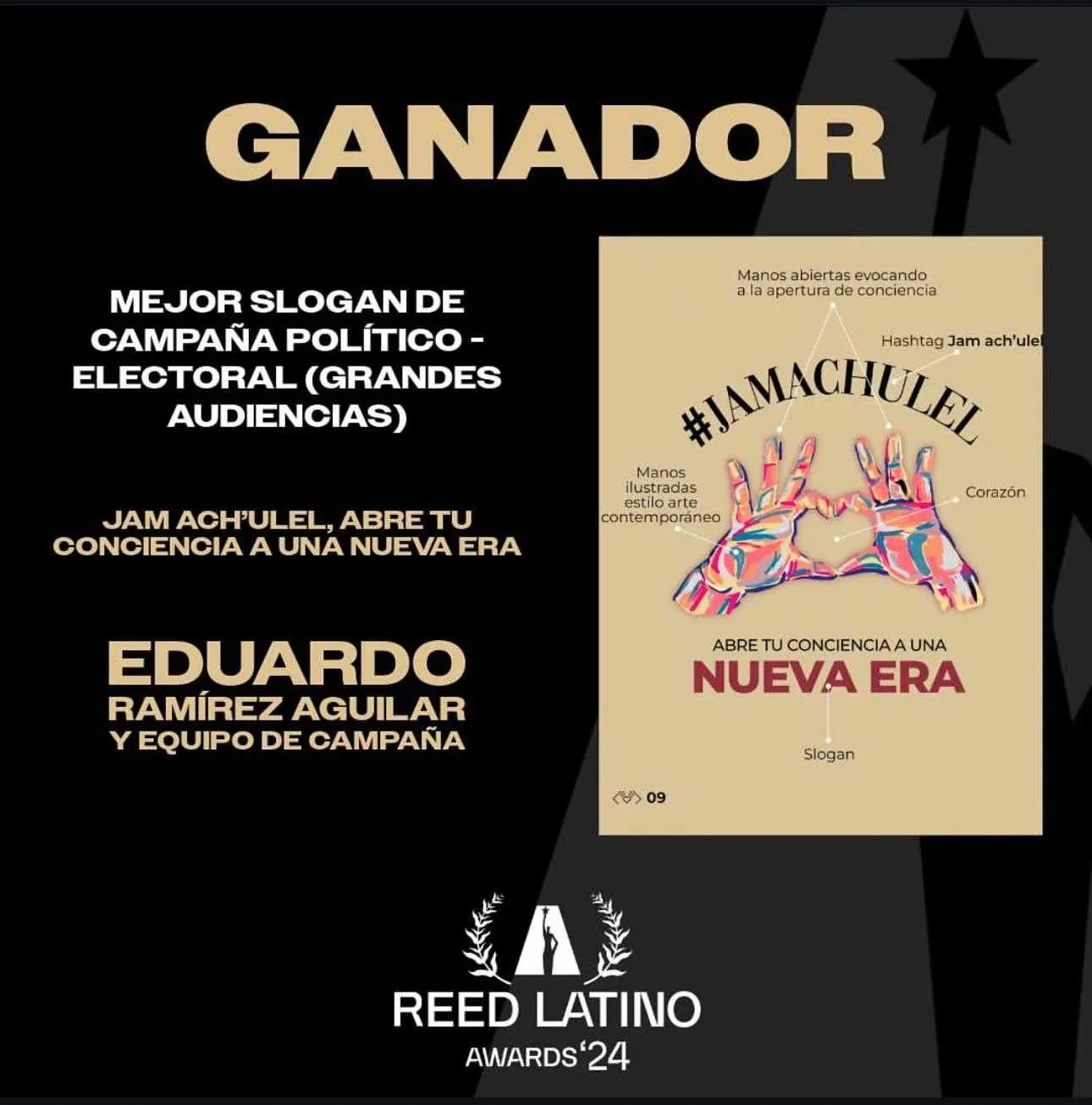 Mejor slogan de campaña político Reed Latino Awards