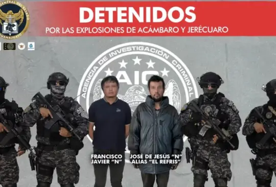 Los detenidos fueron presentados por la Fiscalía General del Estado de Guanajuato.