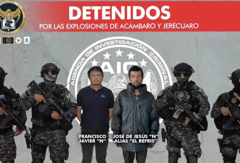 Los detenidos fueron presentados por la Fiscalía General del Estado de Guanajuato. Los detenidos fueron presentados por la Fiscalía General del Estado de Guanajuato.
