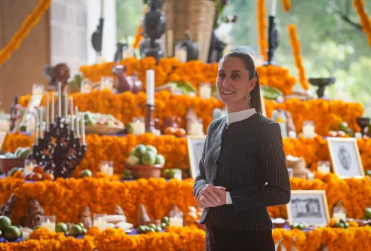 La presidenta presentó en sus redes sociales la ofrenda colocada en Palacio Nacional