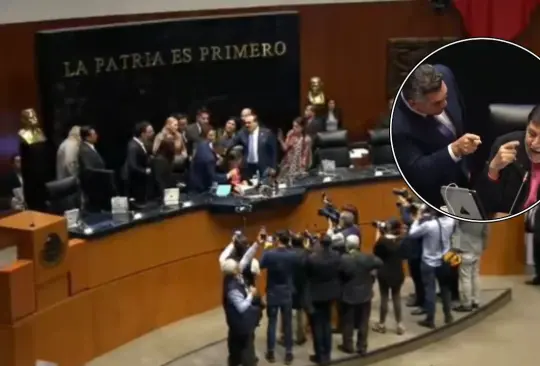 El video se al menos un minuto de duración muestra la discusión entre ambos políticos