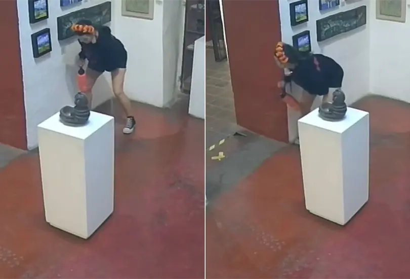 El hecho fue captado por una c&aacute;mara de seguridad