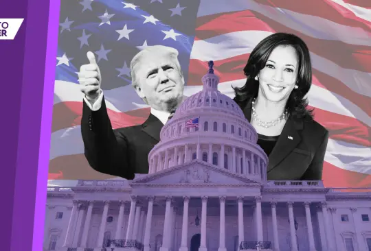 Donald Trump y Kamala Harris durante las elecciones de EUA 2024