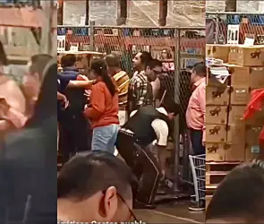 Captan pelea entre cliente y custodios de valores en Costco | VIDEO