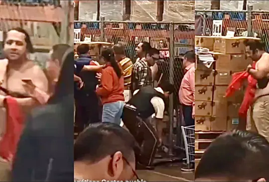 Captan pelea entre cliente y custodios de valores en Costco