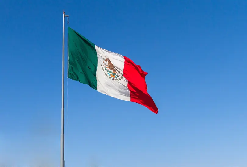 La bandera de M&eacute;xico