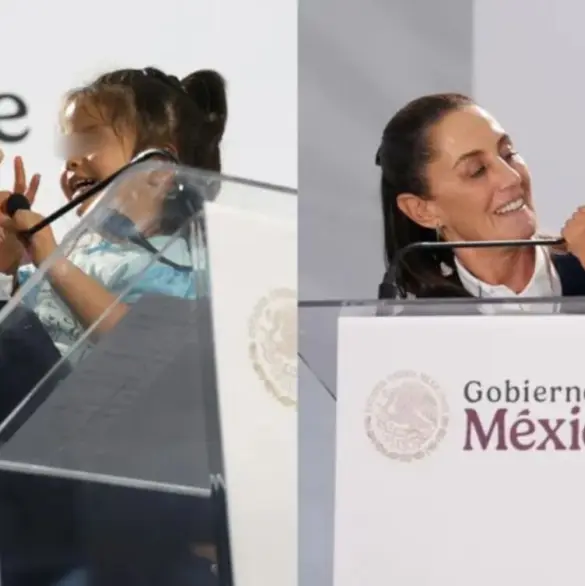 Pequeña niña interrumpe discurso de Sheinbaum y conmueve a todos | VIDEO